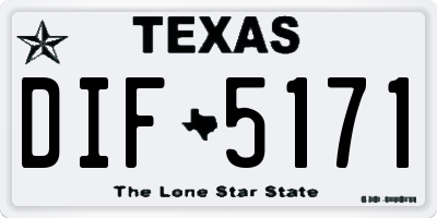 TX license plate DIF5171