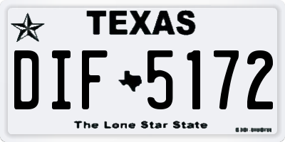 TX license plate DIF5172