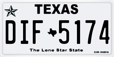 TX license plate DIF5174