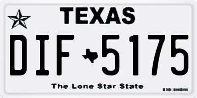 TX license plate DIF5175