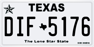 TX license plate DIF5176