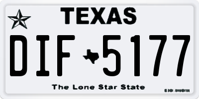 TX license plate DIF5177
