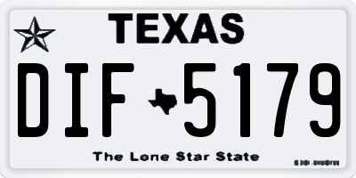 TX license plate DIF5179