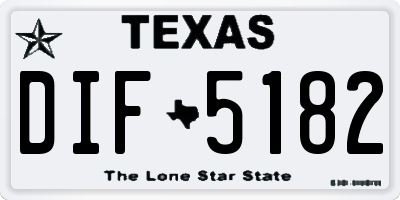 TX license plate DIF5182