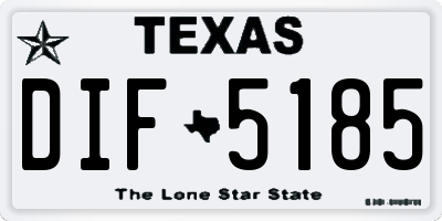 TX license plate DIF5185