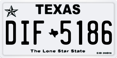 TX license plate DIF5186