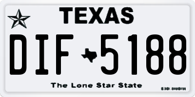 TX license plate DIF5188