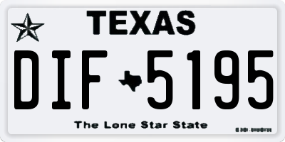TX license plate DIF5195