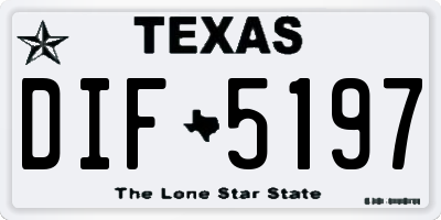 TX license plate DIF5197