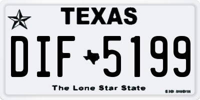 TX license plate DIF5199