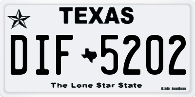 TX license plate DIF5202
