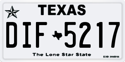 TX license plate DIF5217