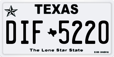 TX license plate DIF5220