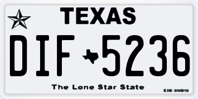 TX license plate DIF5236
