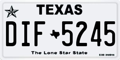 TX license plate DIF5245