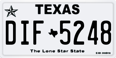 TX license plate DIF5248