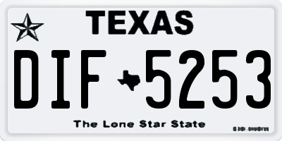 TX license plate DIF5253