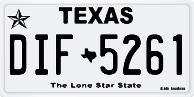 TX license plate DIF5261