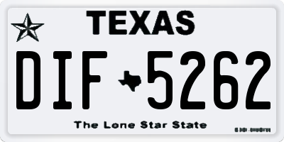 TX license plate DIF5262