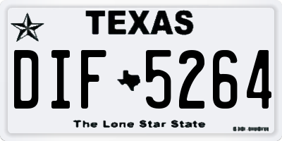TX license plate DIF5264