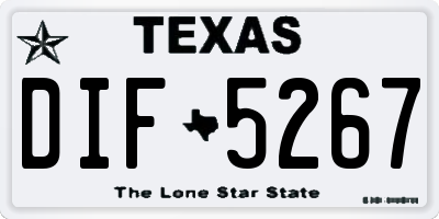 TX license plate DIF5267