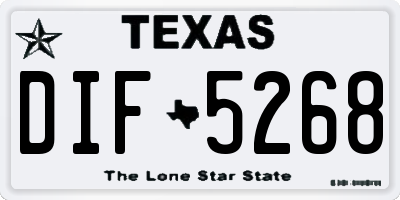 TX license plate DIF5268
