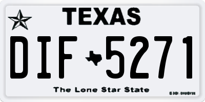TX license plate DIF5271
