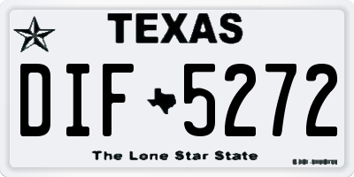 TX license plate DIF5272
