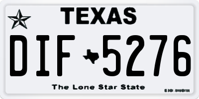 TX license plate DIF5276