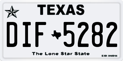TX license plate DIF5282