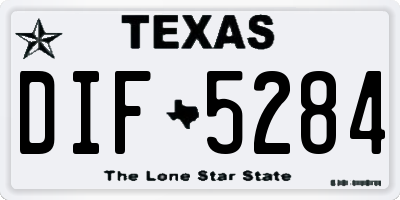 TX license plate DIF5284