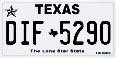 TX license plate DIF5290