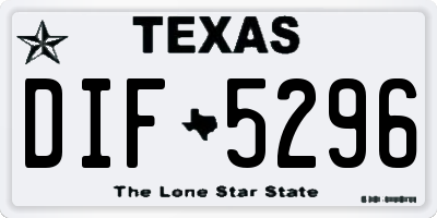 TX license plate DIF5296