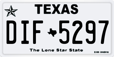 TX license plate DIF5297