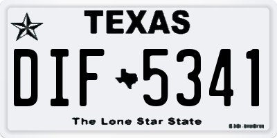 TX license plate DIF5341