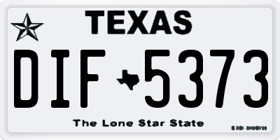 TX license plate DIF5373