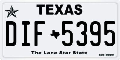 TX license plate DIF5395