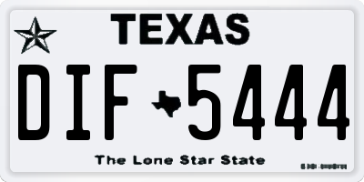 TX license plate DIF5444