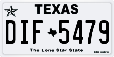 TX license plate DIF5479