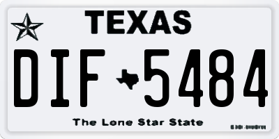 TX license plate DIF5484