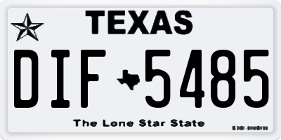 TX license plate DIF5485