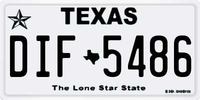 TX license plate DIF5486
