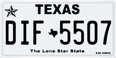 TX license plate DIF5507