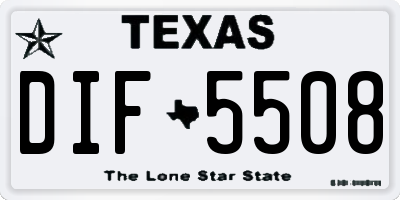 TX license plate DIF5508