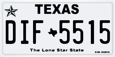 TX license plate DIF5515