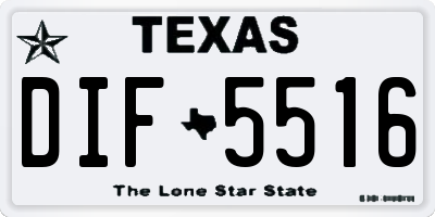 TX license plate DIF5516