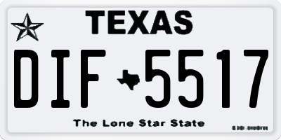 TX license plate DIF5517