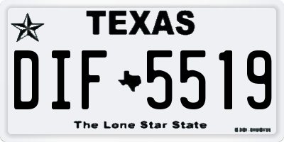 TX license plate DIF5519