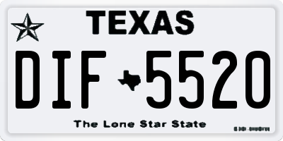 TX license plate DIF5520