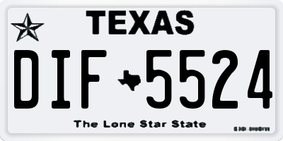 TX license plate DIF5524